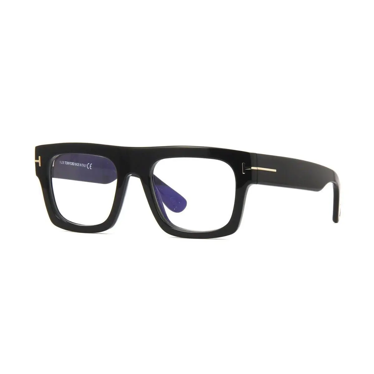 Tom Ford Fausto FT 5634 B 001 Blue Block Black Eyeglasses 53mm