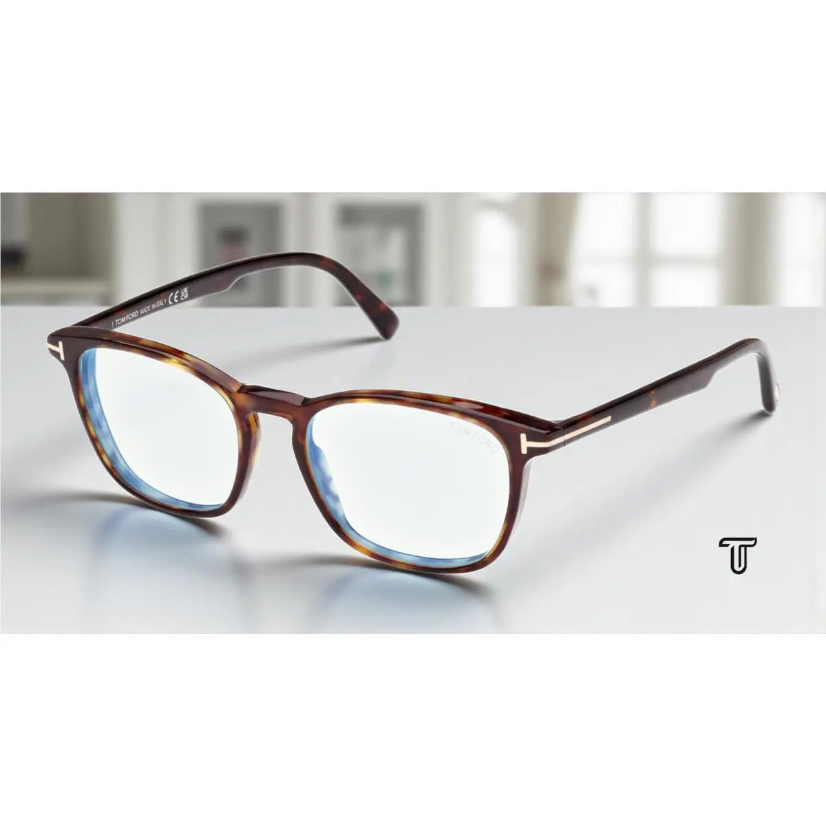 Tom Ford FT5960 B 052 BB Dark Havana 52 mm Men`s Eyeglasses