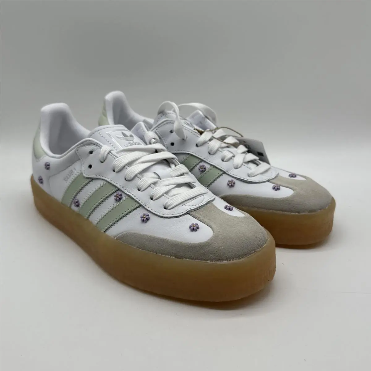 Adidas Sambae `floral Off White` Comfy Casual Shoes / JS3953 / Women`s Size 10