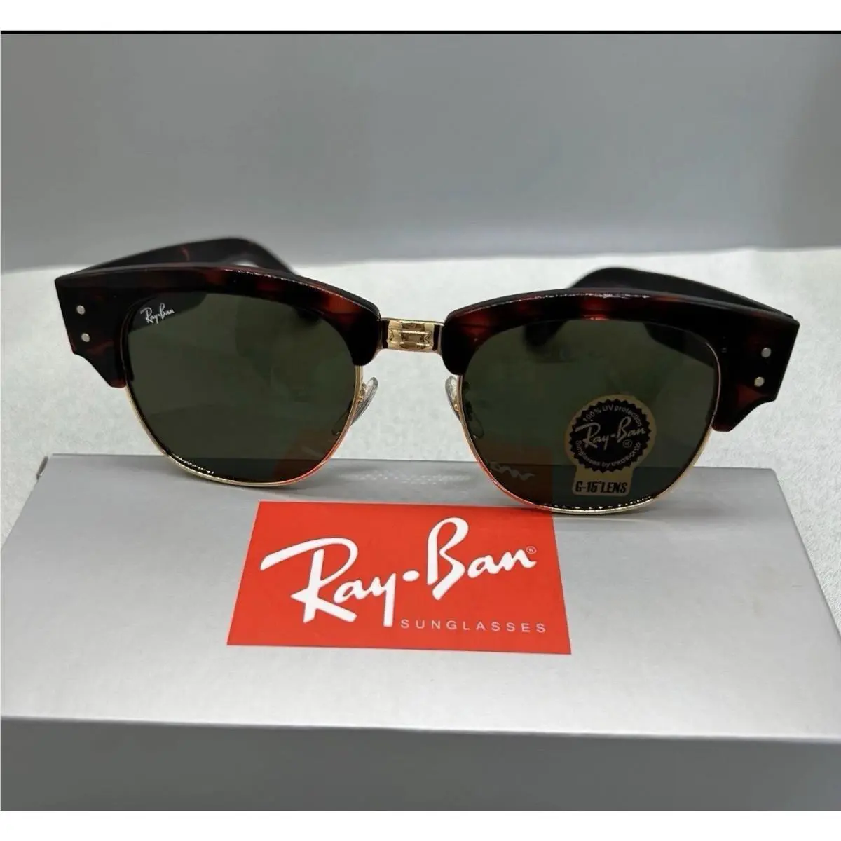 Ray Ban RB0316S 990 31 Tortoise Mega Clubmaster Unisex 53 mm Sunglasses