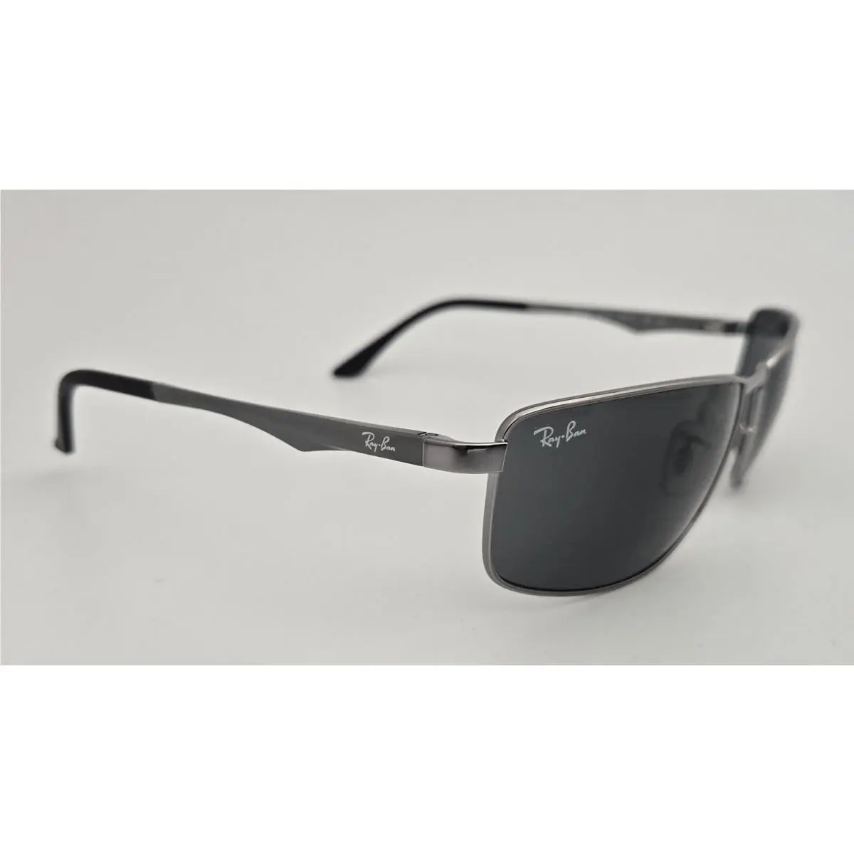Ray Ban Sunglasses 3498 Color 004/71 Gunmetal Size 64 Square Large Men`s