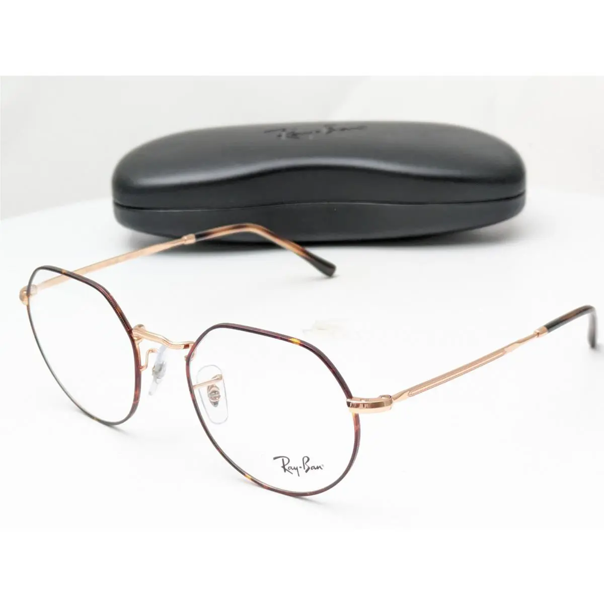 Ray-ban Jack RB6465 3176 Geometric Gold Havana Unisex Eyeglasses Frame 51-20-140