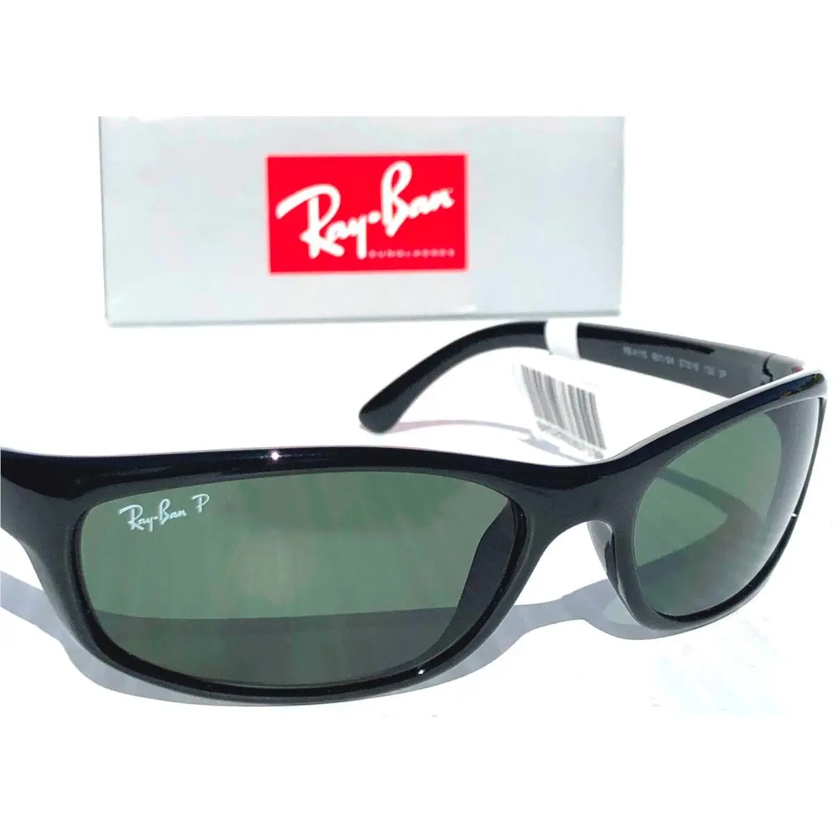 Ray Ban Sport Predator Shiny Black Polarized Green Len Sunglass Italy RB4115