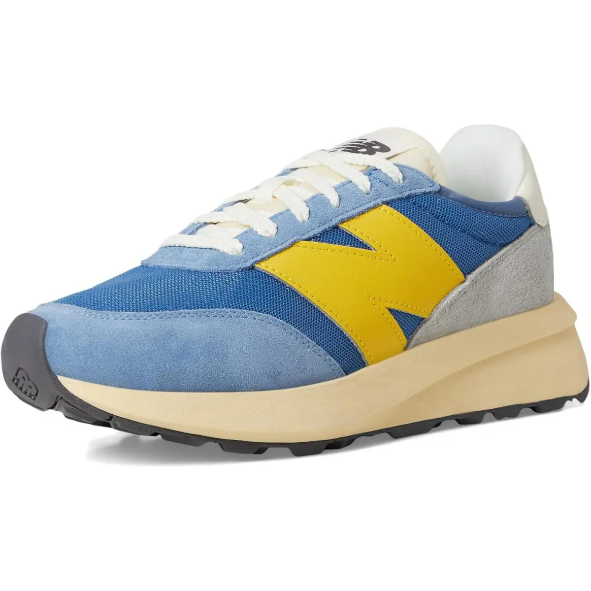 New Balance 370 Comfort Lifestyle Casual Running Shoes Sneaker Men`s U370YB - Blue/Orange