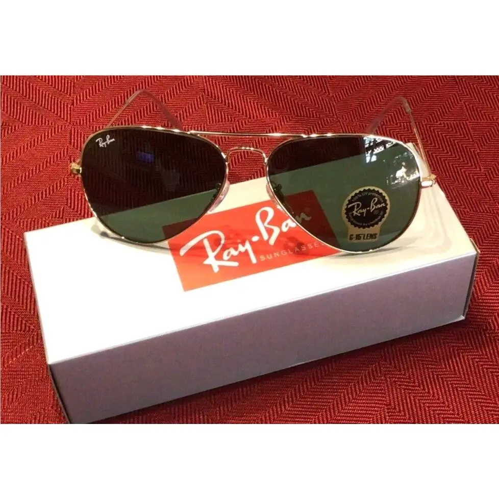 Ray Ban Aviator RB3025 Sunglasses Green Lenses Unisex