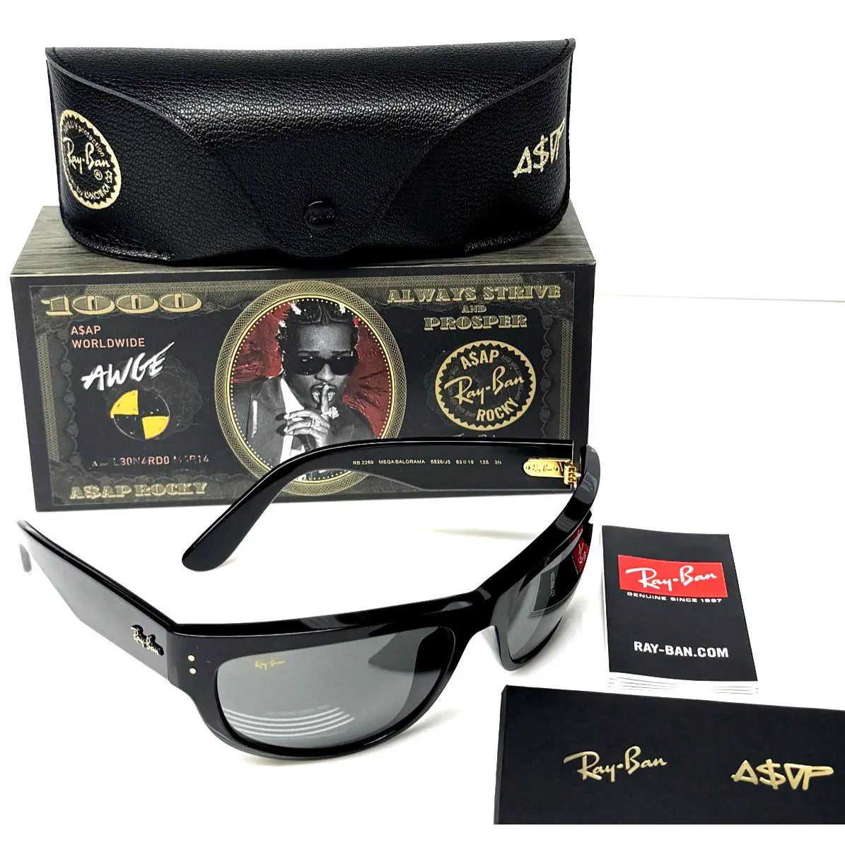 Ray-ban Mega Balorama Blacked Out Collection Black RB2289 6018 63mm