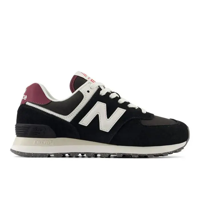New Balance shoes - New Balance 574 - Black / White / Maroon 3
