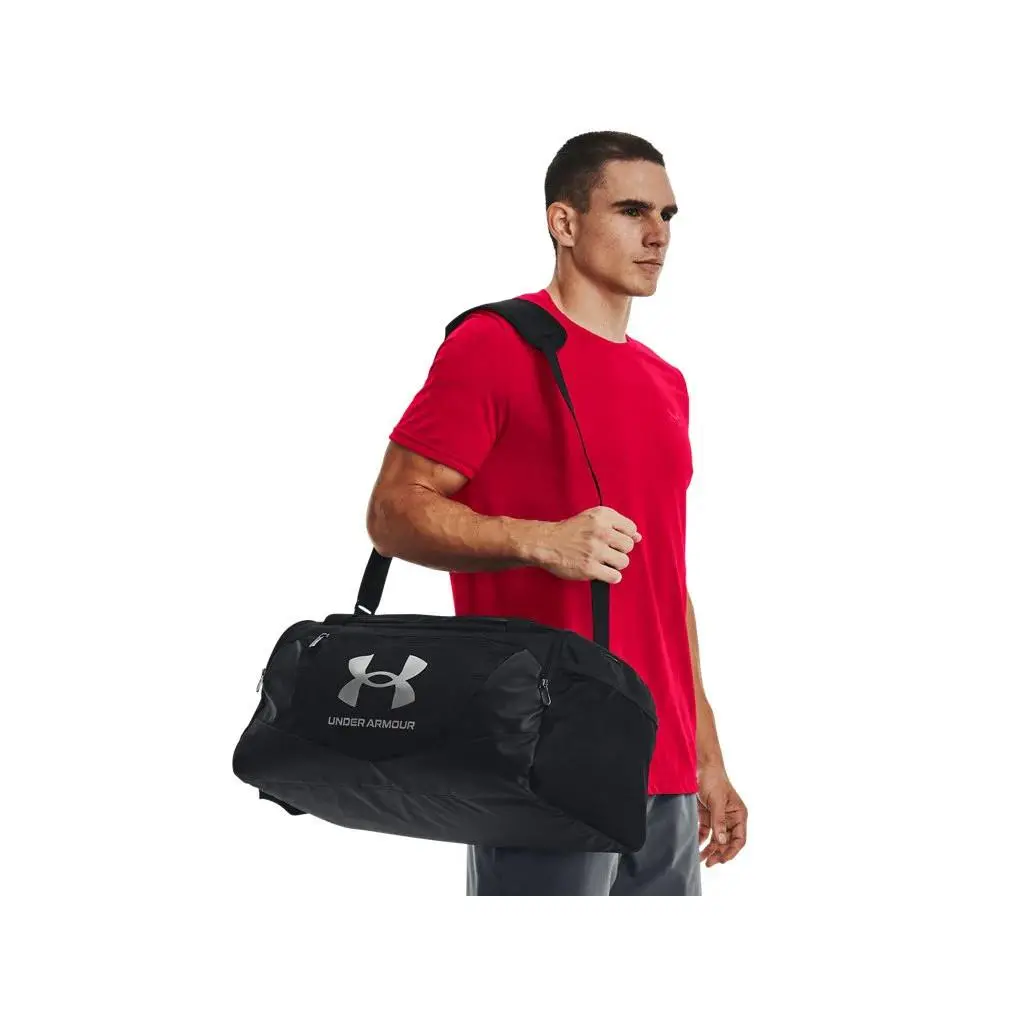 Unisex Undeniable 5.0 Small Duffle Bag - Water-repellent Finish BlackMetallic Silver by Under Armour