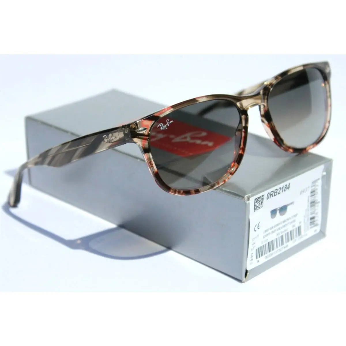 Ray-ban RB2184 Sunglasses 125471 57mm Brown Striped/grey Gradient by Ray-Ban