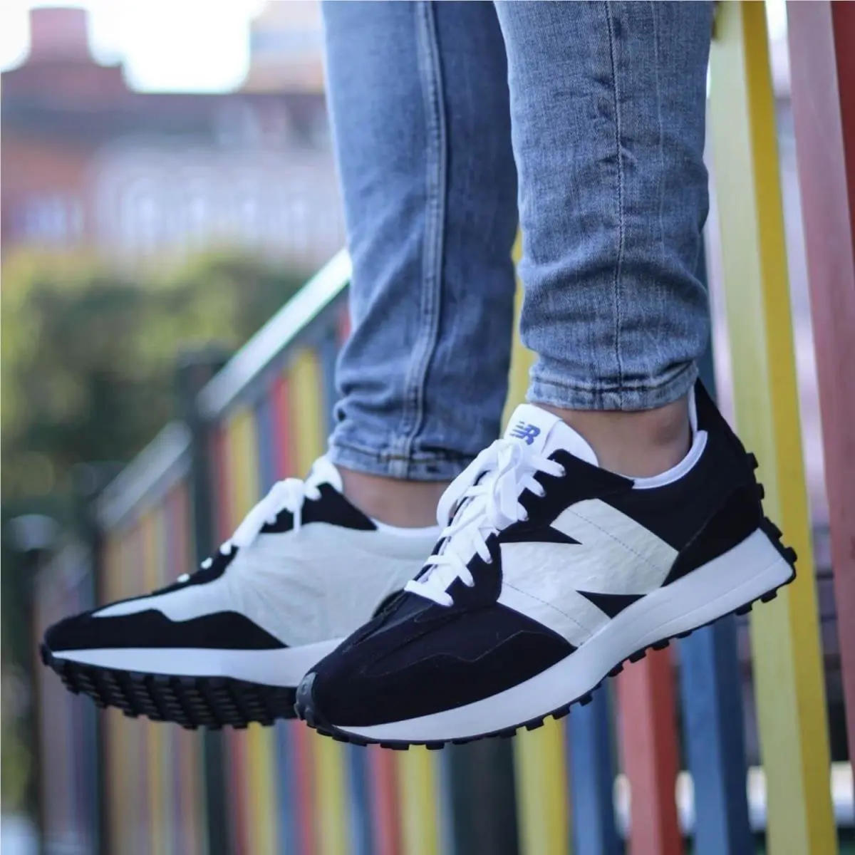 New Balance shoes - New Balance 327 - MS327LF1 - BLACL/WHITE - U45 - MS327LF1 0