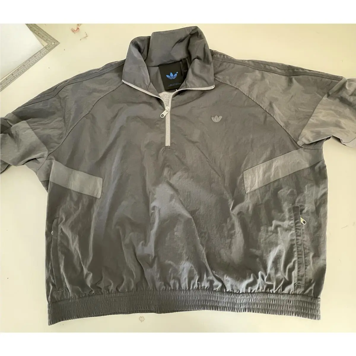 Adidas clothing - Adidas Blue Version Track Jacket Silver TT Half Zip Grey 5 - HD2233 - Gray (UPC: 0195739429496) 8