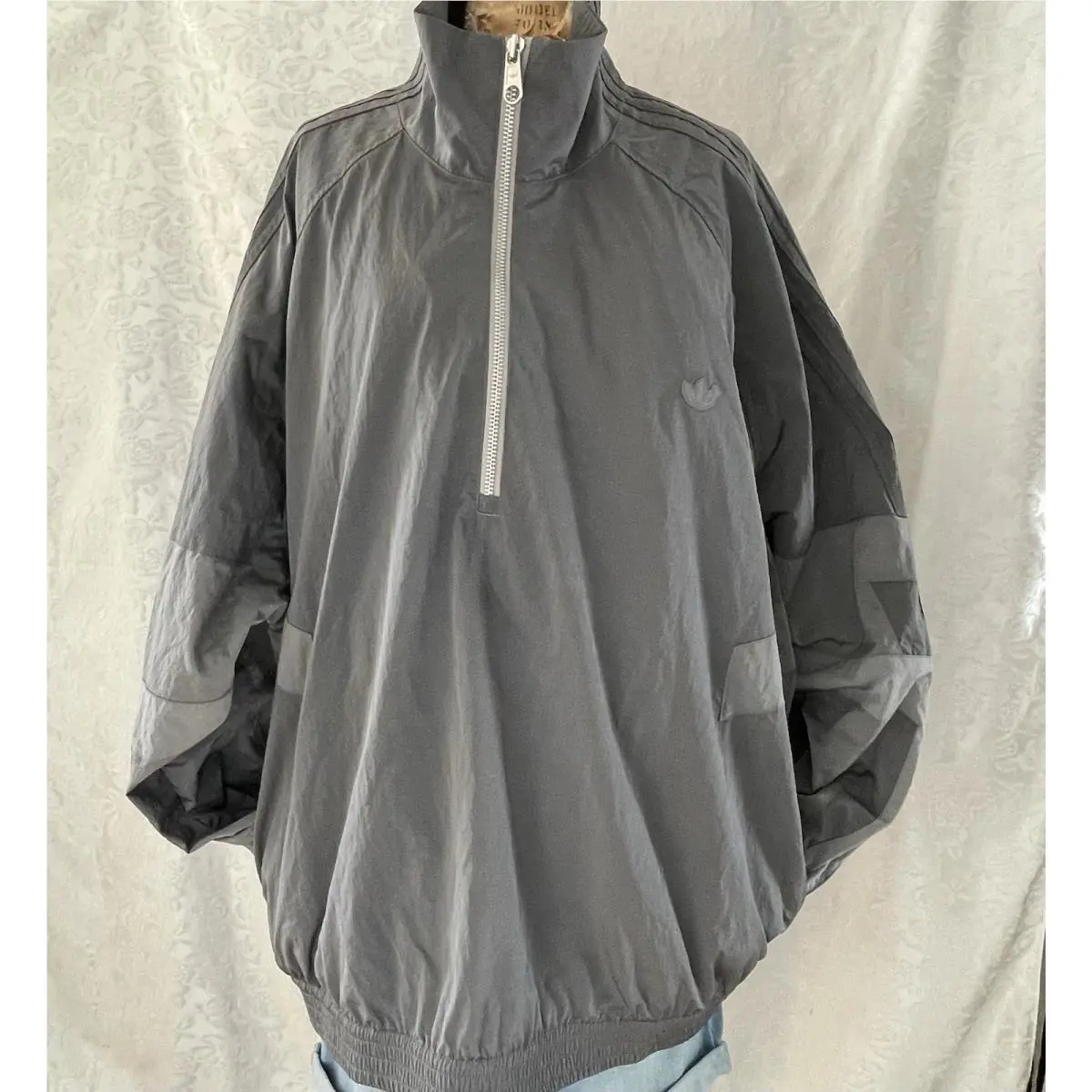 Adidas clothing - Adidas Blue Version Track Jacket Silver TT Half Zip Grey 5 - HD2233 - Gray (UPC: 0195739429496) 3