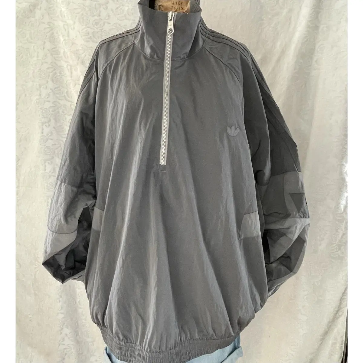 Adidas clothing - Adidas Blue Version Track Jacket Silver TT Half Zip Grey 5 - HD2233 - Gray (UPC: 0195739429496) 6