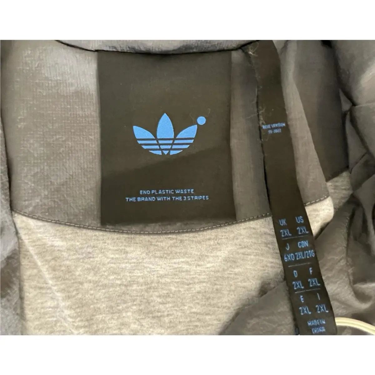 Adidas clothing - Adidas Blue Version Track Jacket Silver TT Half Zip Grey 5 - HD2233 - Gray (UPC: 0195739429496) 18