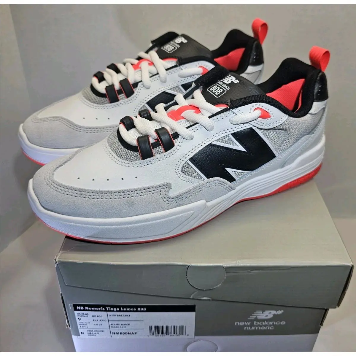 New Balance shoes - NB Numeric NB# Tiago Lemos 808 White/Black skate shoes - NM808NAP - White/Grey/Black/Red 0