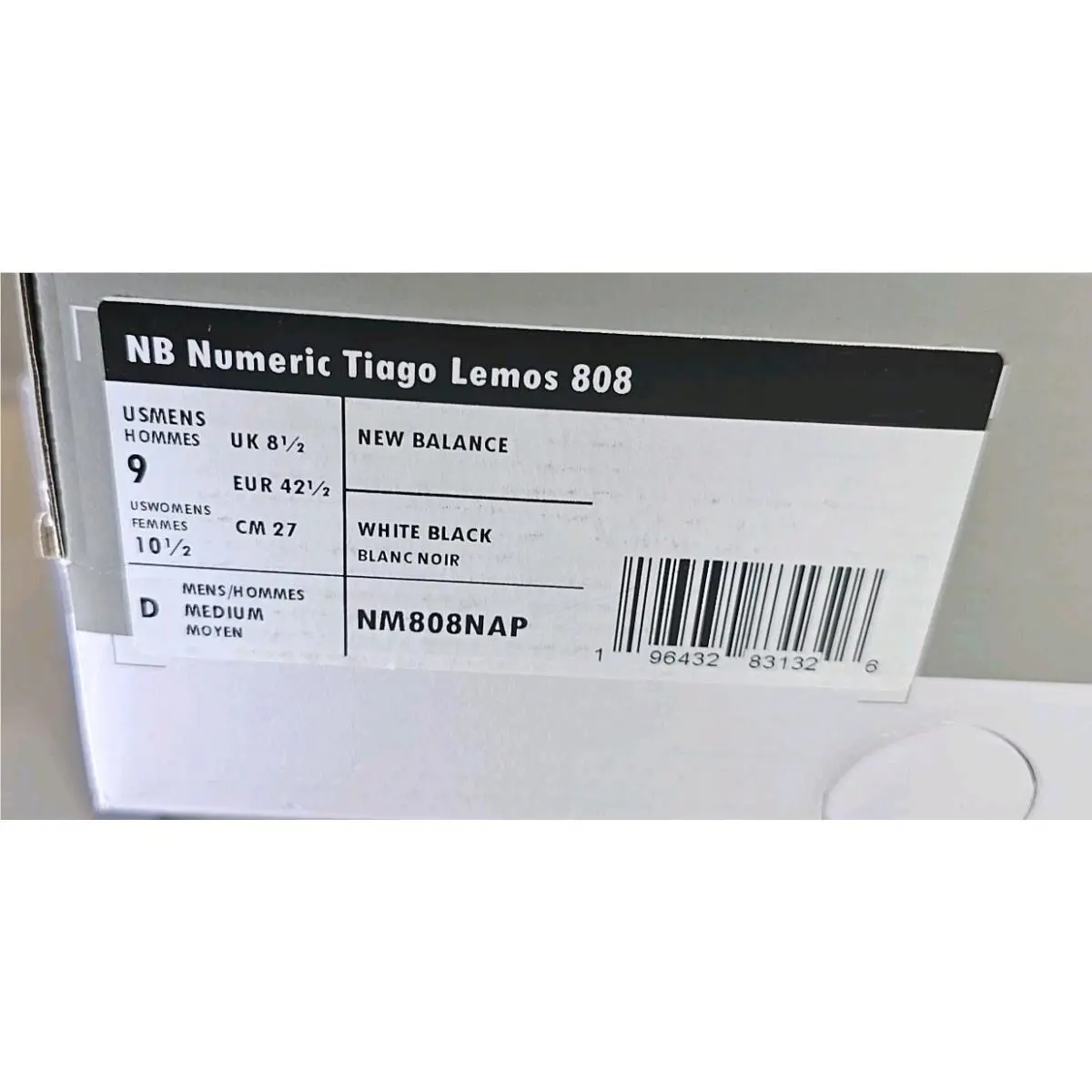 New Balance shoes - NB Numeric NB# Tiago Lemos 808 White/Black skate shoes - NM808NAP - White/Grey/Black/Red 1