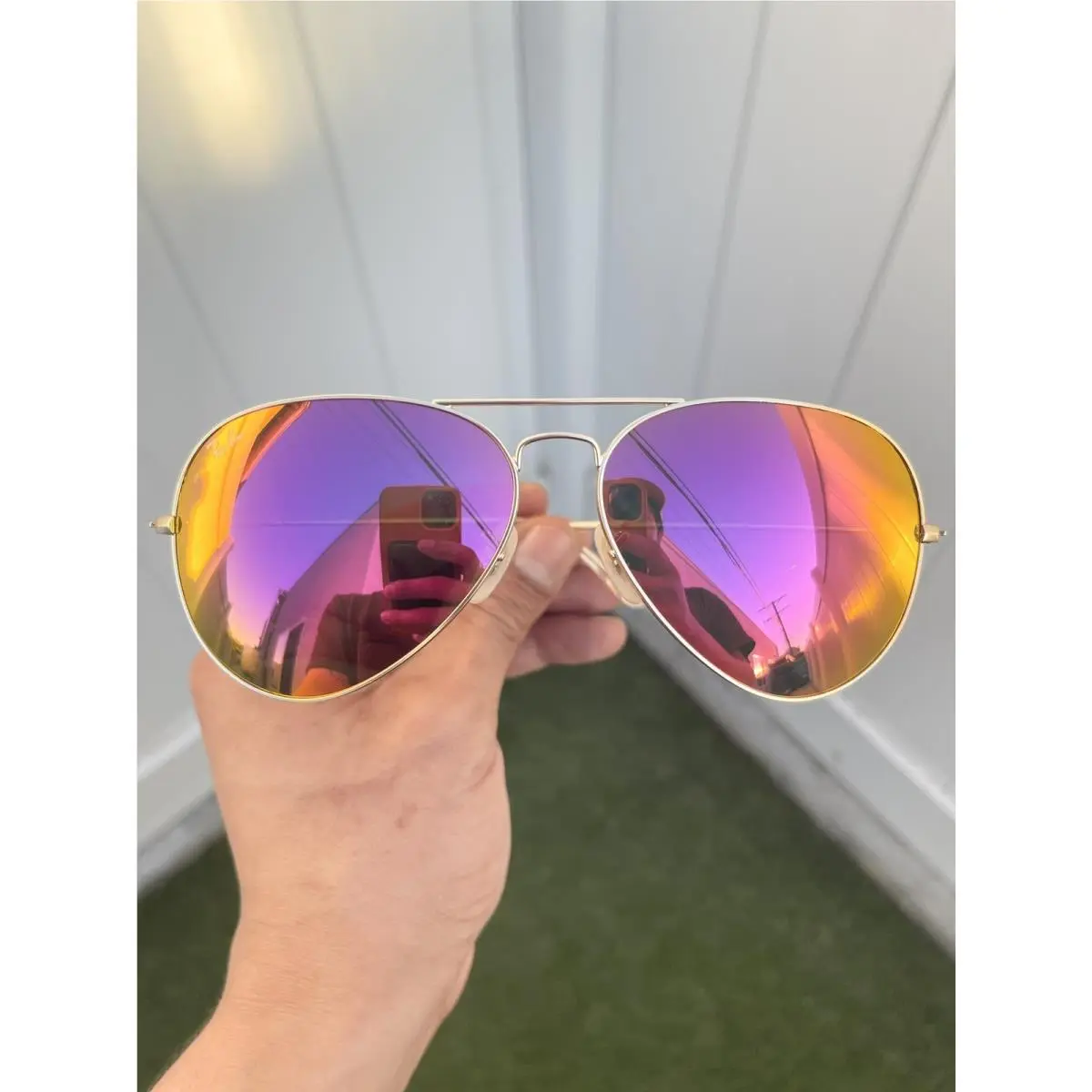 Ray Ban Classic Large Aviator RB3025 3025 Gold Pink Flash 62/14