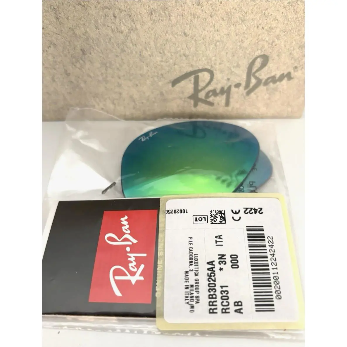 Ray Ban RB3025 3026 3030 58mm Pilot Replacement Lens Green Mirrored Pair