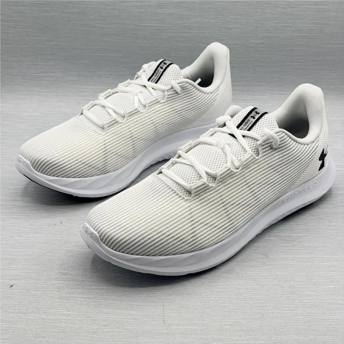 Under Armour Charged Speed Men’s 11 Running Shoes Off White Lightweight 3026999