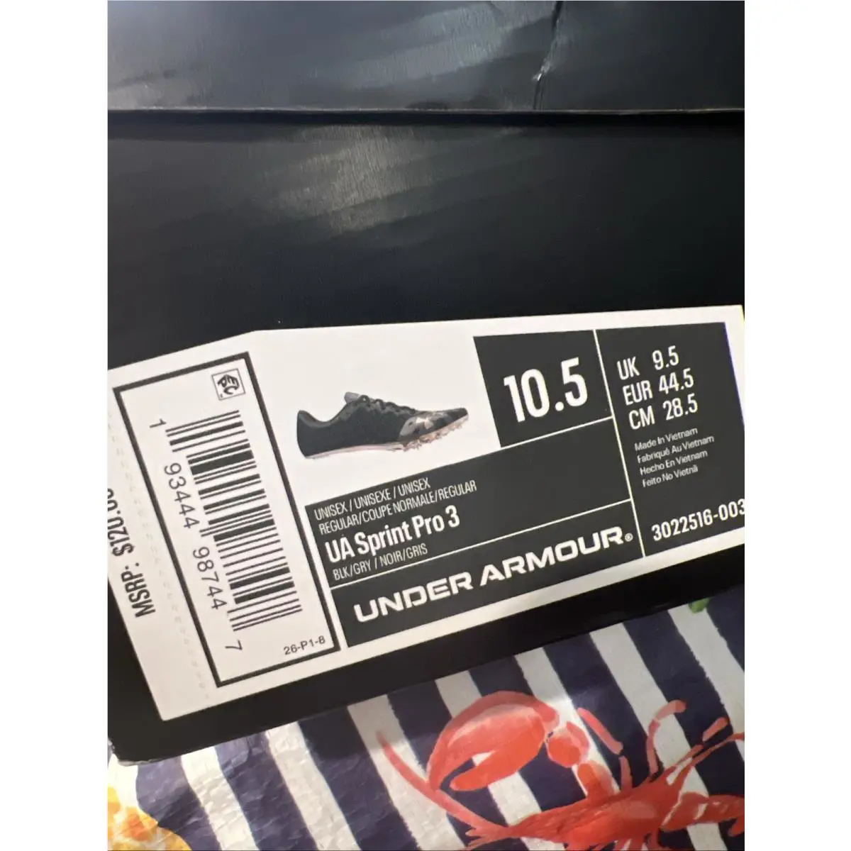 Under Armour shoes - UA Sprint Pro 3 - Sprint Pro - 3022516-003 - Black 3