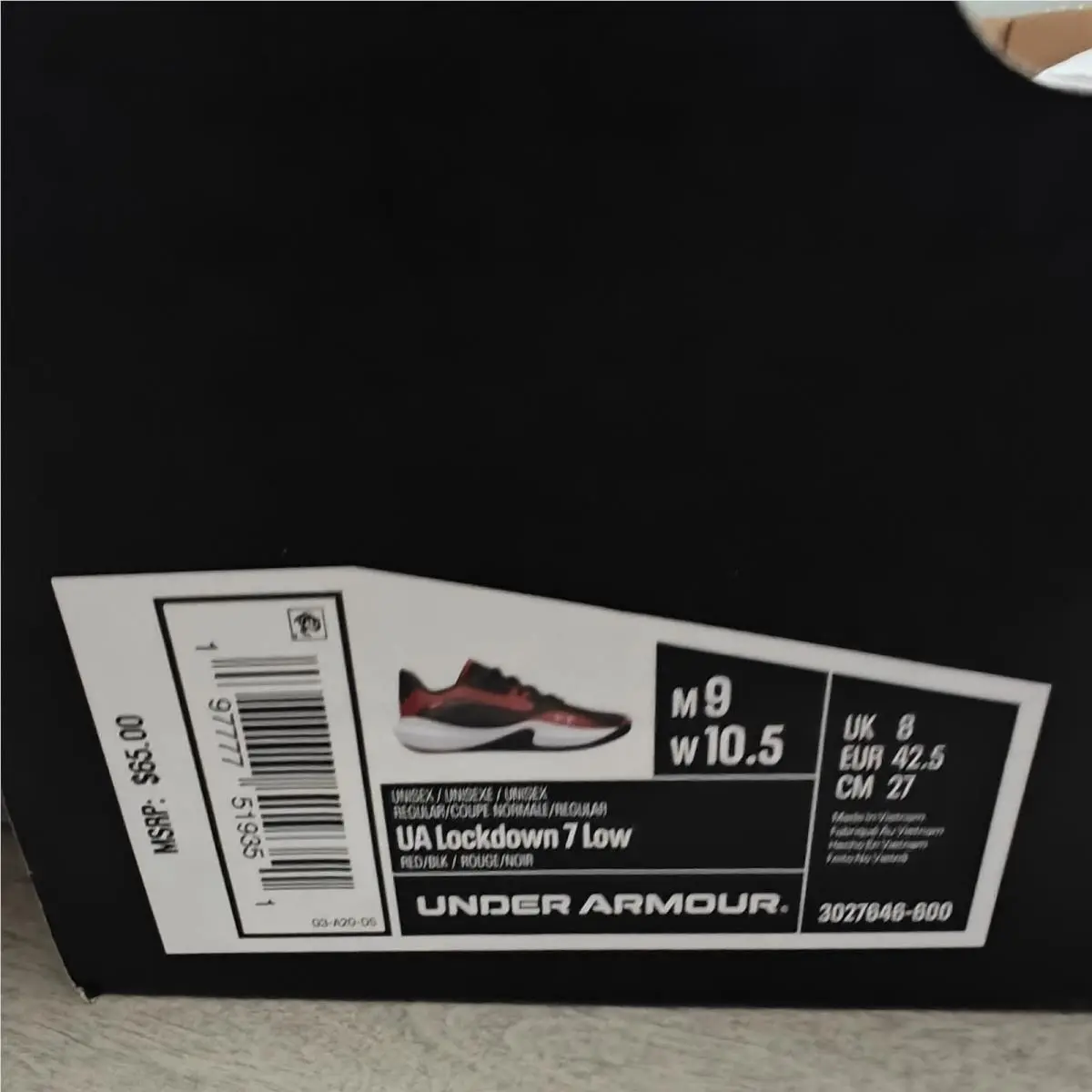 Under Armour shoes - Under Armour Lockdown 7 - Lockdown - 3027646-001 - Black 7