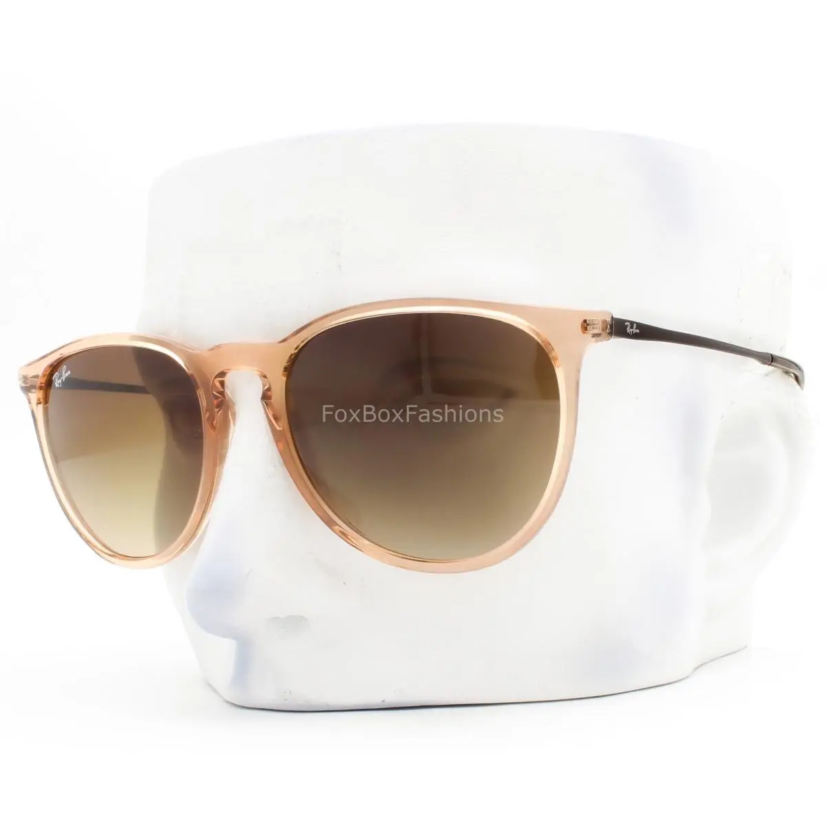 Ray-ban Erika Sunglasses RB4171 6514/13 Transparent Light Brown 54mm with Case