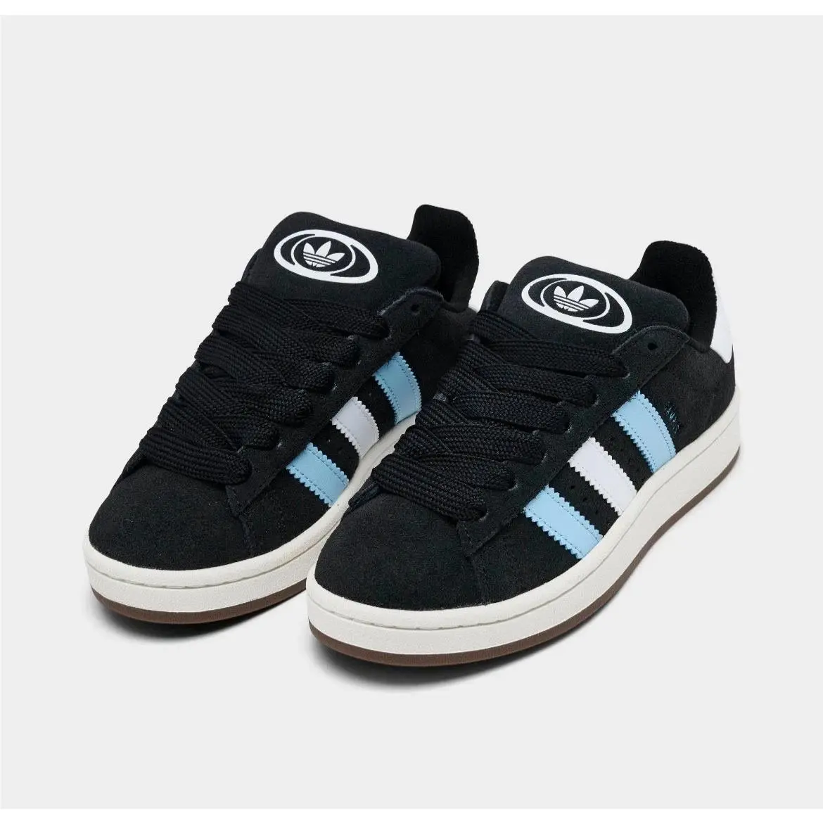 Adidas Litte Kids Campus 00s C JS0055 Black White Blue Sneakers Size 3 Unisex