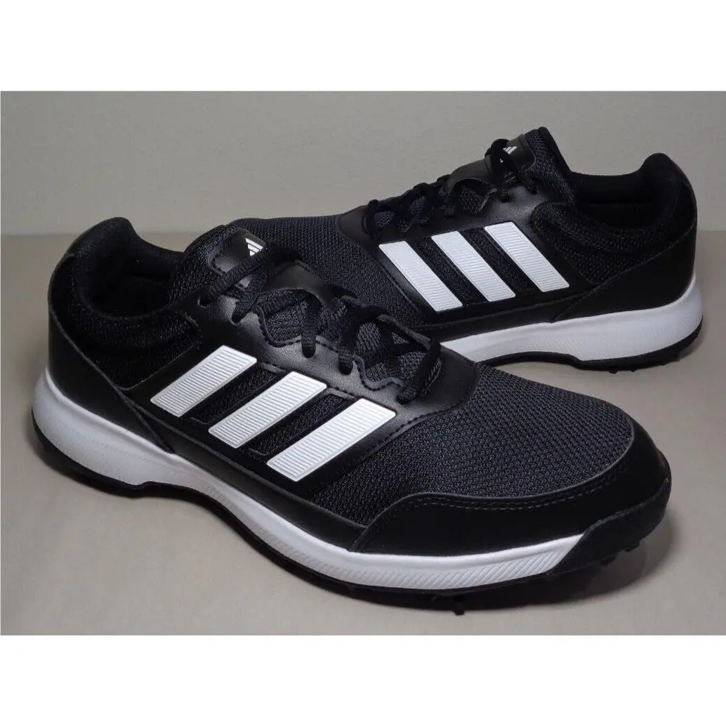 Adidas Size 10 Wide Tech Response 2.0 Core Black White Men`s Golf Shoes