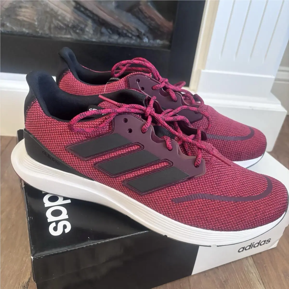 Adidas Energyfalcon Active Maroon and Black Athletic Sneakers Size 10.5