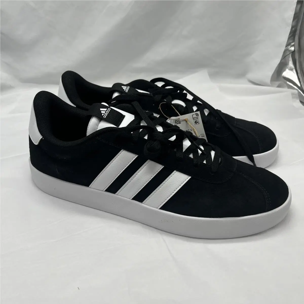 Adidas Sneakers Men`s VL Court 3.0 Black and White Size 13 Skateboarding