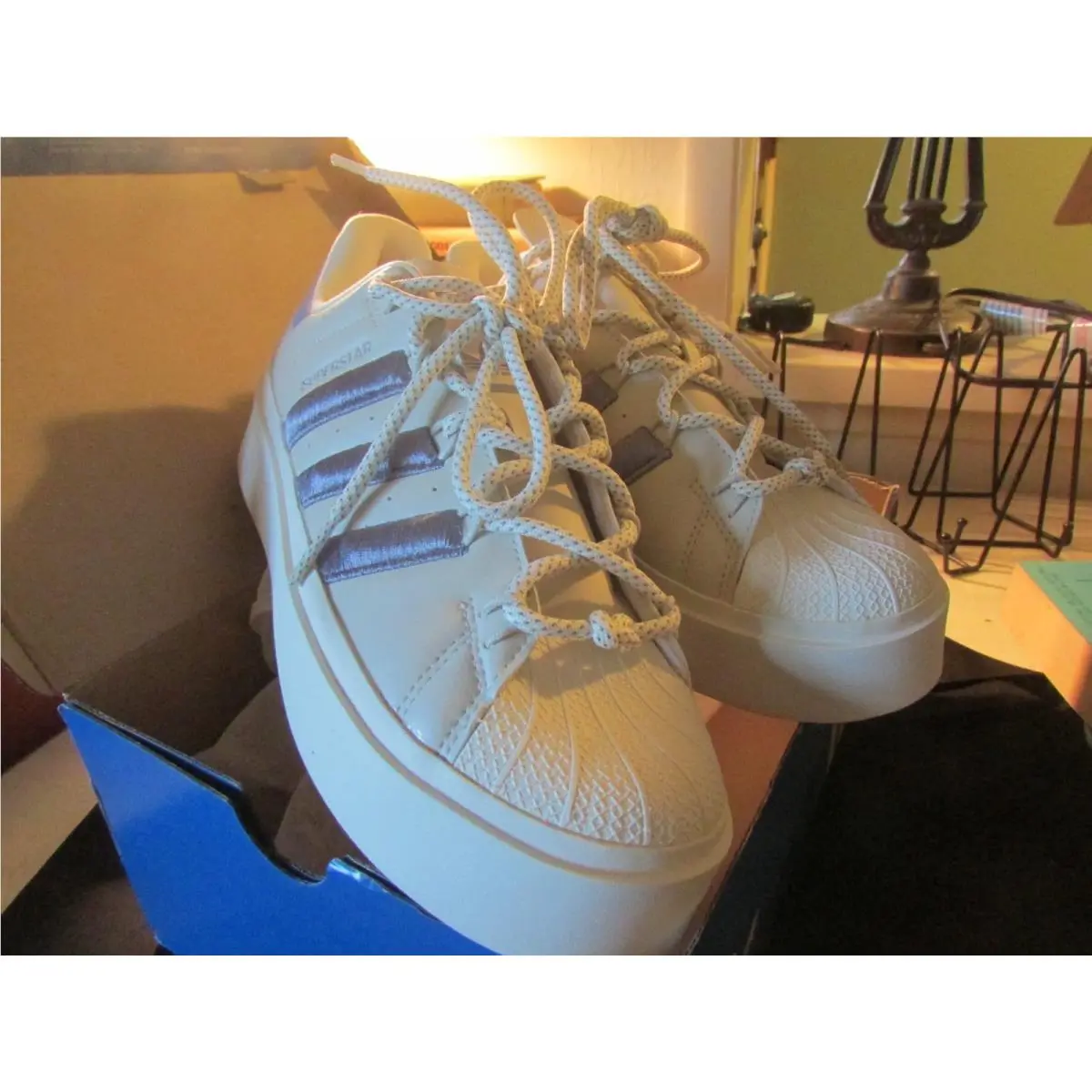 Adidas Superstar Bonega W Alumin Silver Violet Size 7.5 Rare Scarce