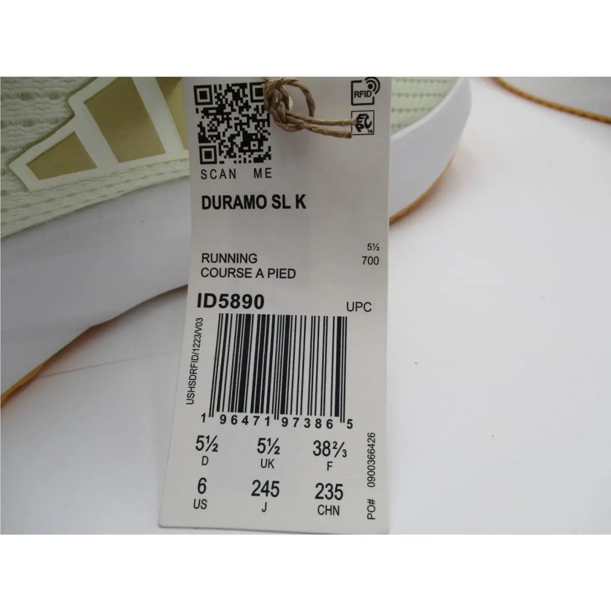 Adidas shoes - Duramo SL - Duramo - White (UPC: 0196471975838) 9