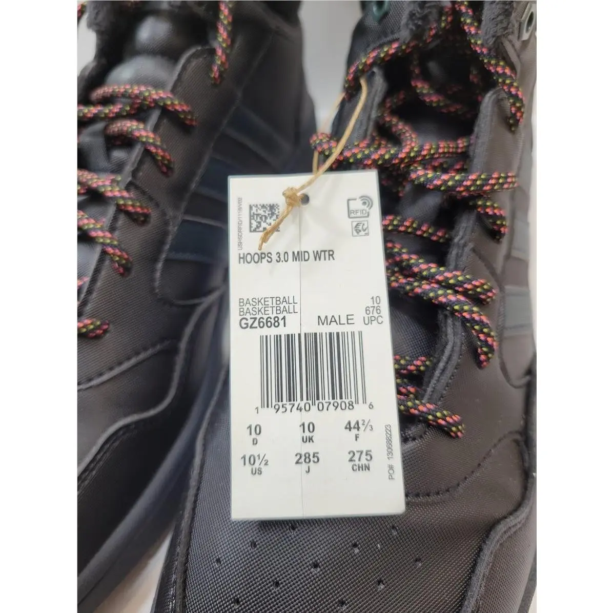 Adidas shoes - adidas Hoops 3.0 Mid WTR - GZ6681 - Black (UPC: 195740079086) 2