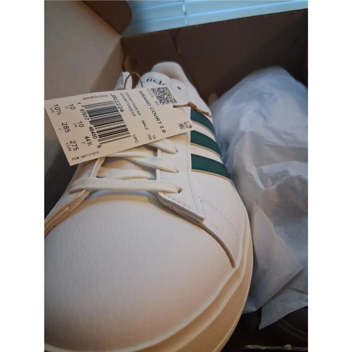 Adidas shoes - adidas Grand Court - Grand Court - White and Green 1
