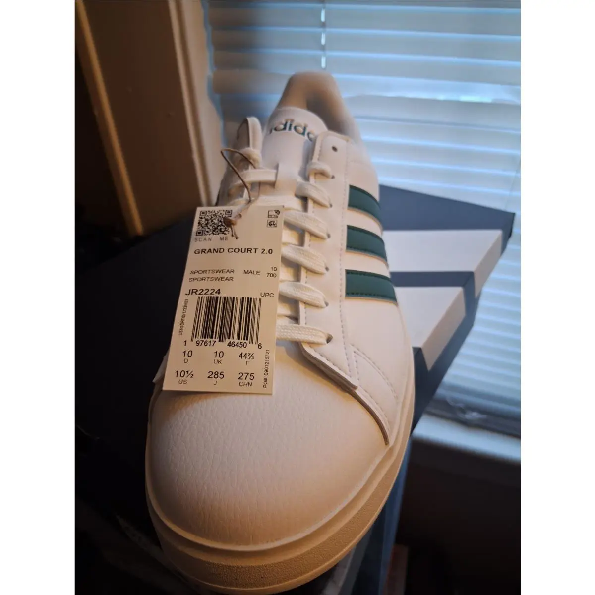 Adidas shoes - adidas Grand Court - Grand Court - White and Green 4
