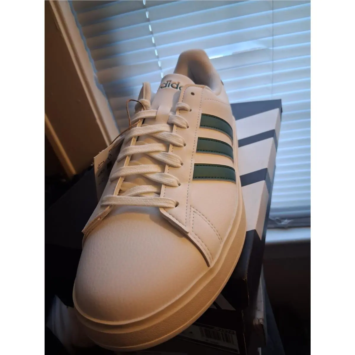 Adidas shoes - adidas Grand Court - Grand Court - White and Green 6
