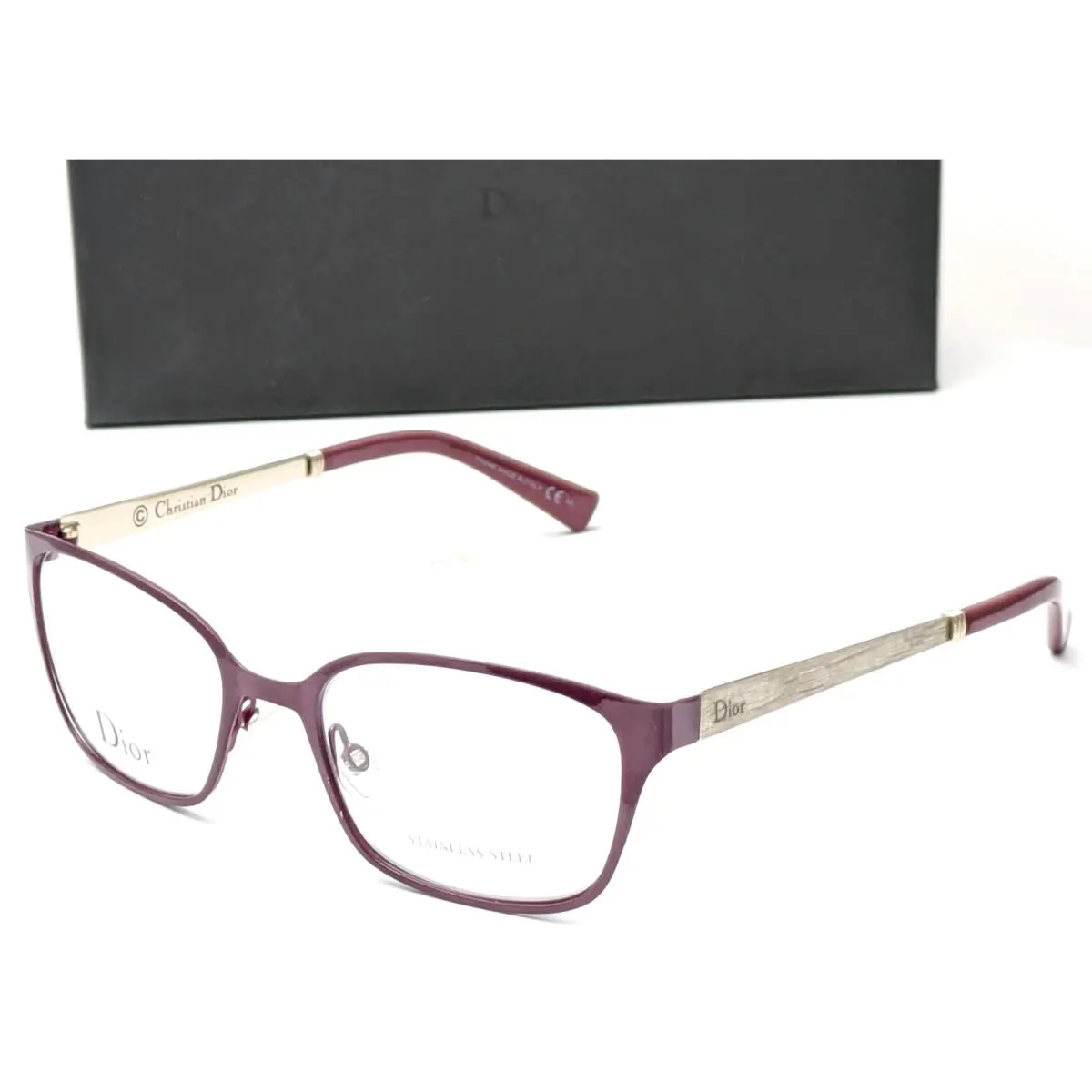 Christian  CD3768 4Y6 Rectangle Matte Red Womens Eyeglasses Frames 51-18-135 by Dior