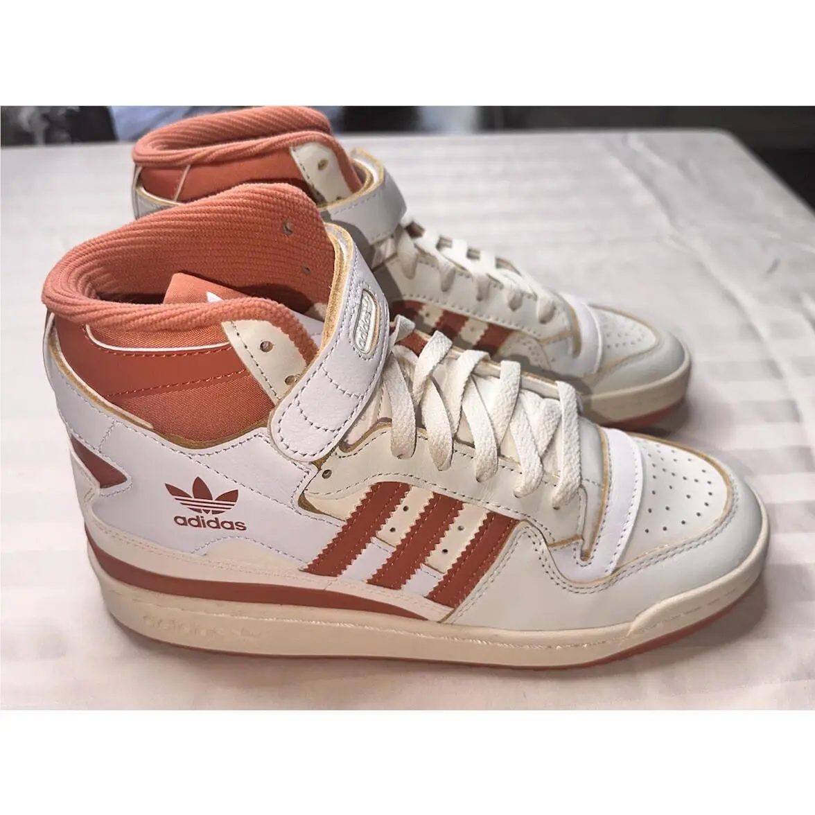 Adidas Forum 84 Hi Off White Magic Earth GX4516 Women`s Size 7.5 High Top Strap