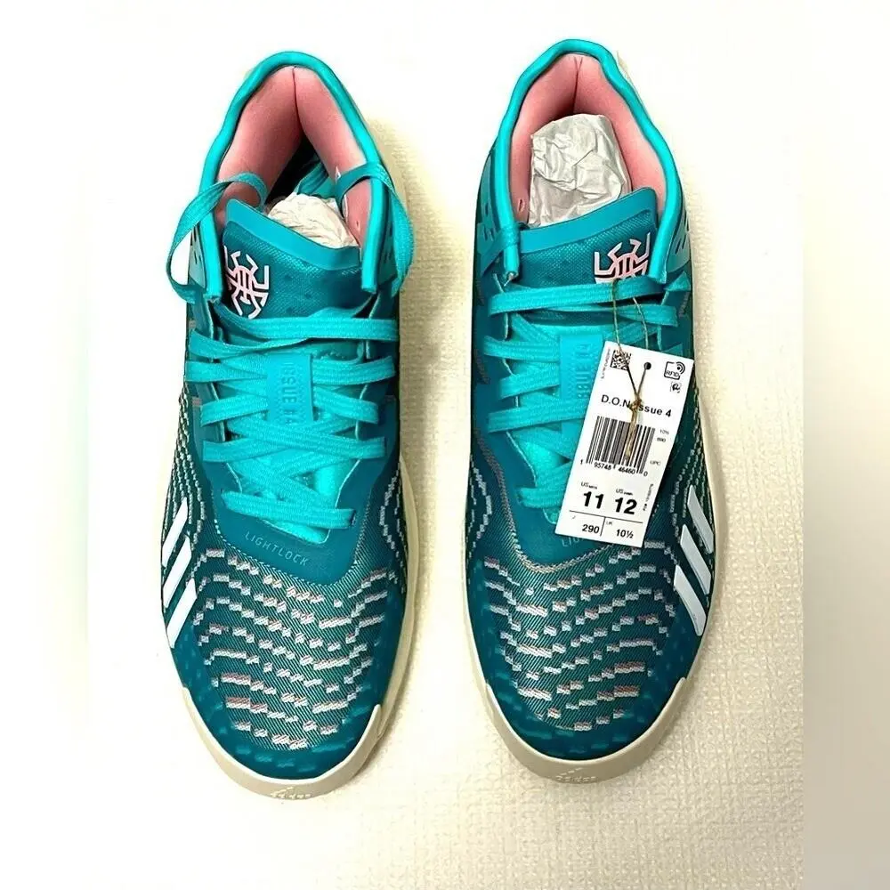 Nwob Adidas D.o.n Issue 4 Basketball Shoes `semi Mint Rush` Size 11