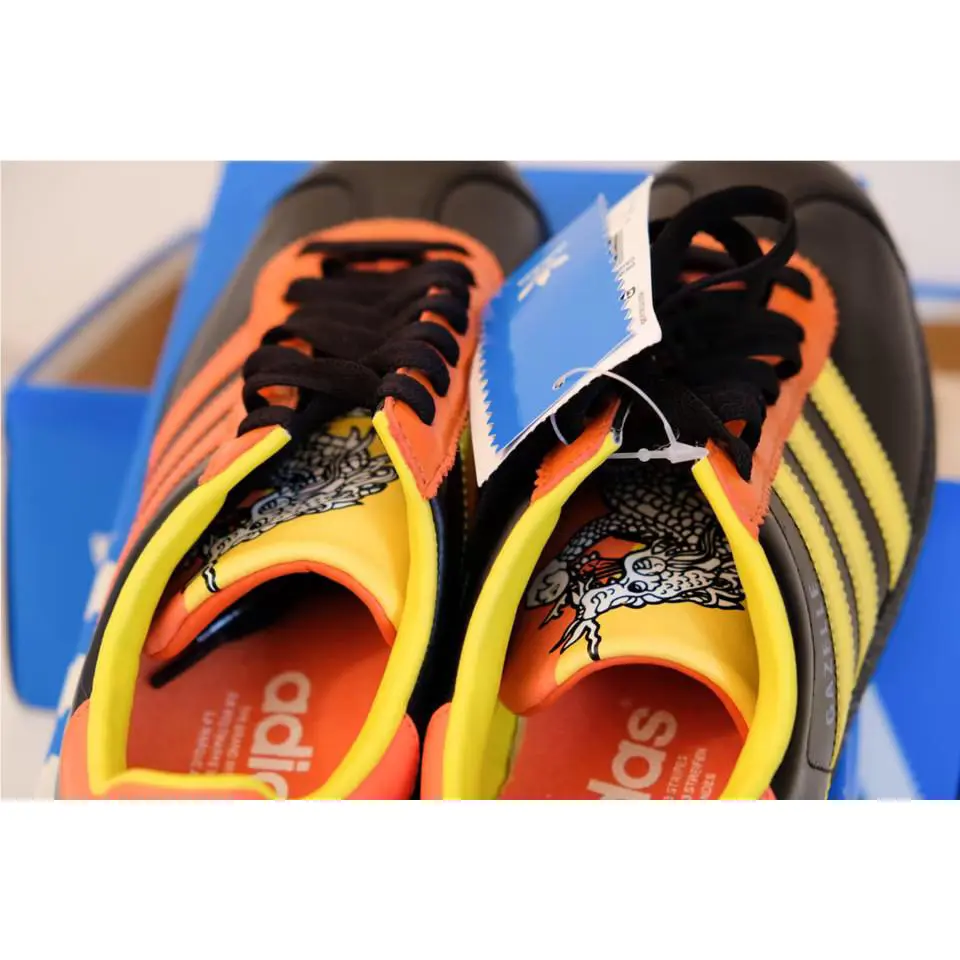 Adidas shoes - ADIDAS GAZELLE II DRAGON - GAZELLE DRAGON - BLACK/ORANGE/YELLOW - U50 - 667240 8