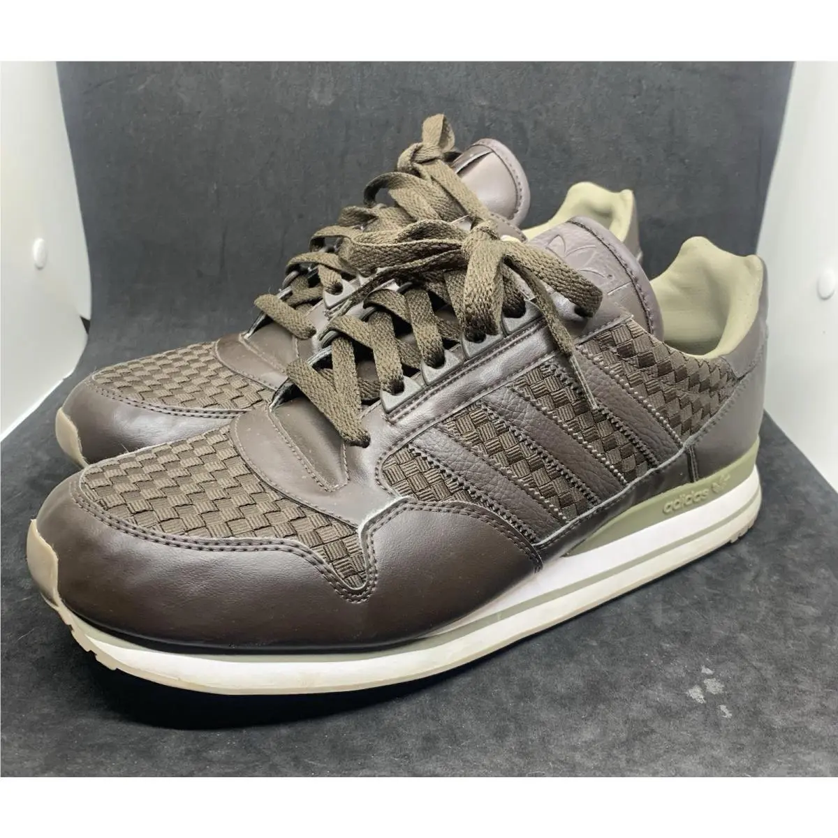 Men’s Adidas Retro G02247 Brown Leather Weave Running Shoe