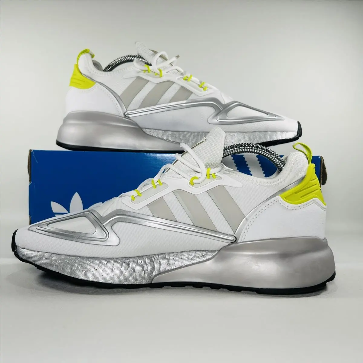Adidas shoes - adidas ZX 2K Boost - Boost - H06577 - Cloud White / Grey One / Acid Yellow 0