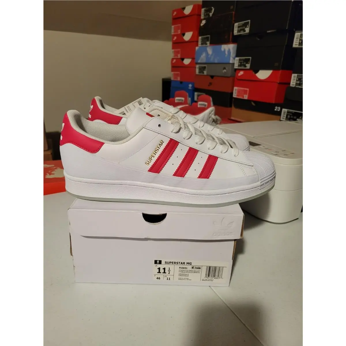 Adidas Superstar MG `glory Red` FV3031 2020 Size 11.5