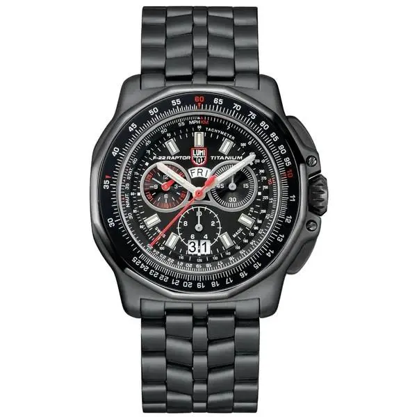 Luminox F-22 Raptor Black Titanium Men`s Quartz Watch XA.9272
