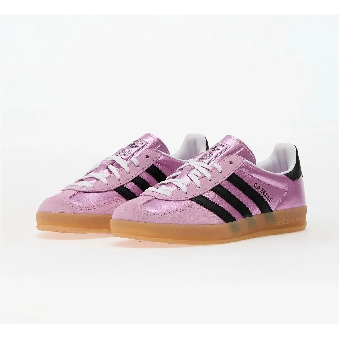 W Adidas Originals Gazelle Indoor Bliss Lilac Black JS1406 Shoes Sneakers Sz 7