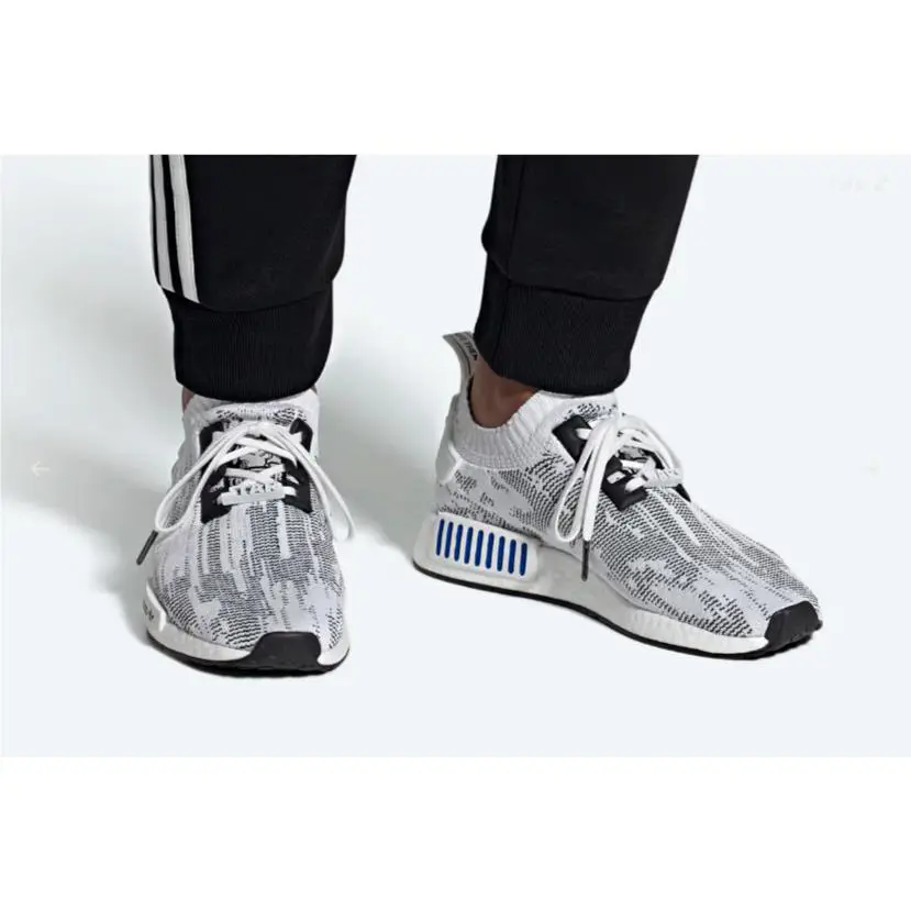 Adidas shoes - adidas NMD R1 - NMD - FY2457 - White/ Black / Blue 1