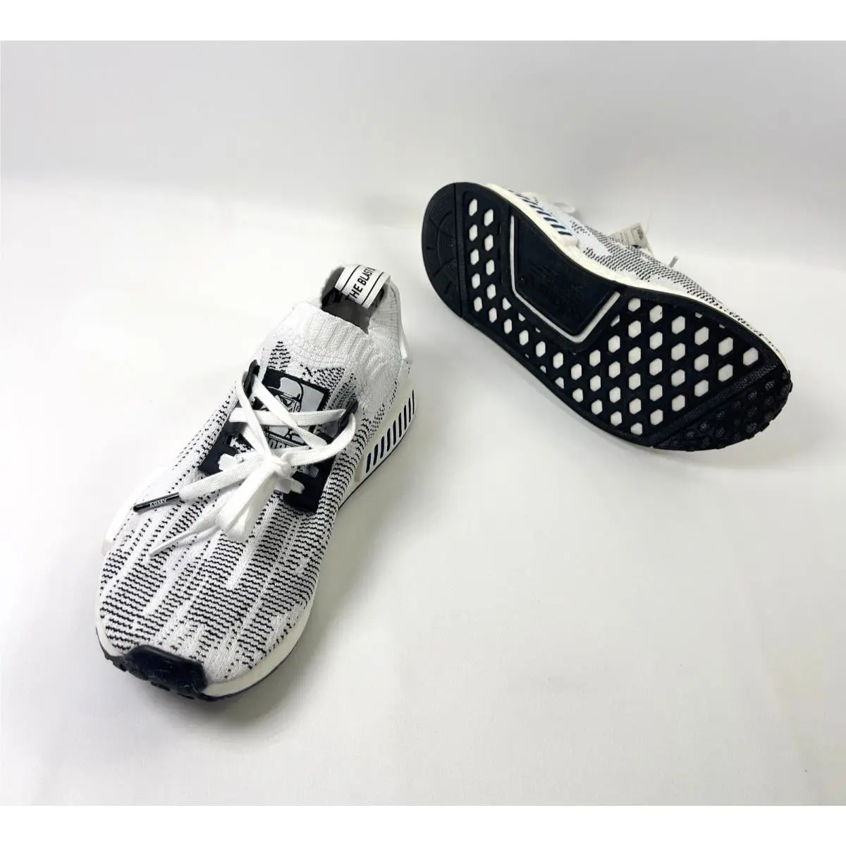 Adidas shoes - adidas NMD R1 - NMD - FY2457 - White/ Black / Blue 3