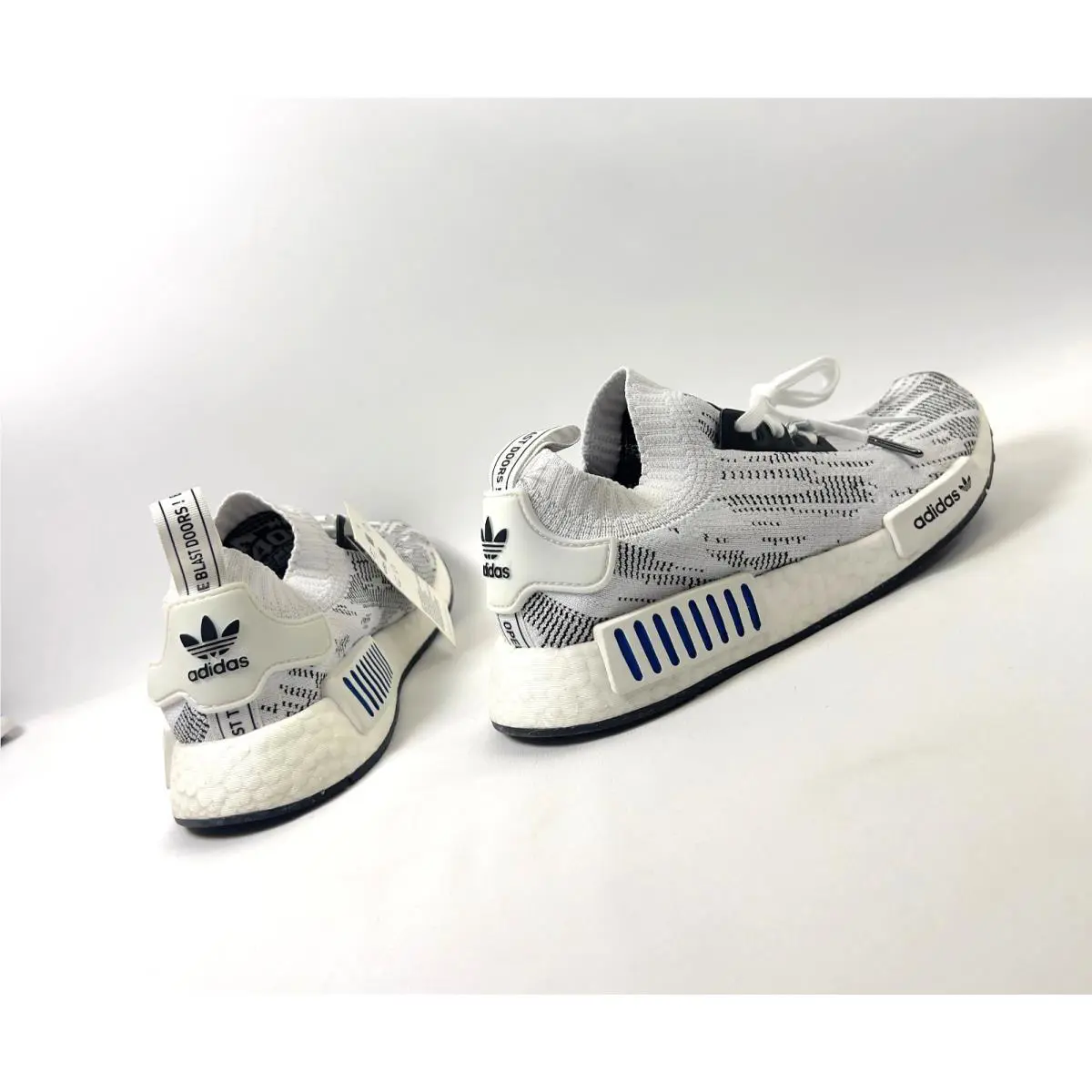 Adidas shoes - adidas NMD R1 - NMD - FY2457 - White/ Black / Blue 5