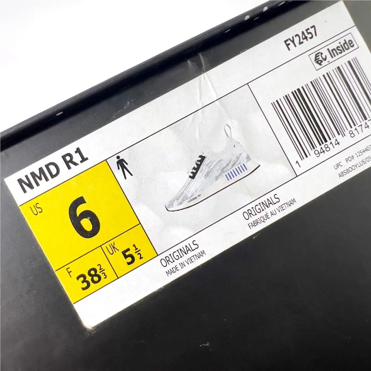 Adidas shoes - adidas NMD R1 - NMD - FY2457 - White/ Black / Blue 6