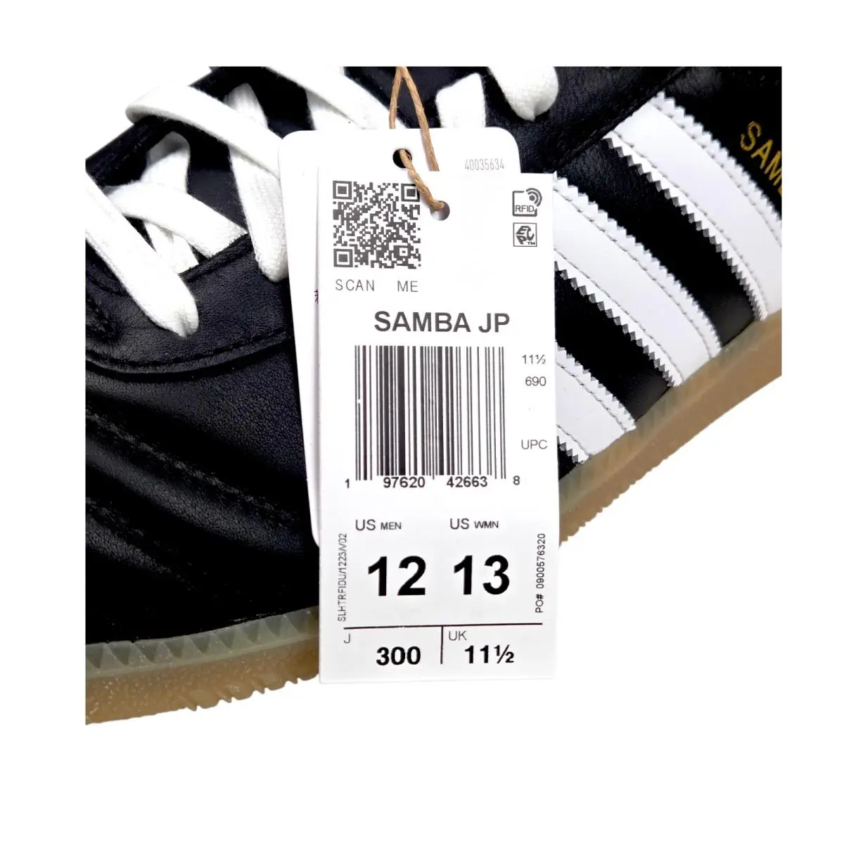 Adidas shoes - Samba Jp - Samba - JQ9056 - Black (UPC: 197620426638) 6